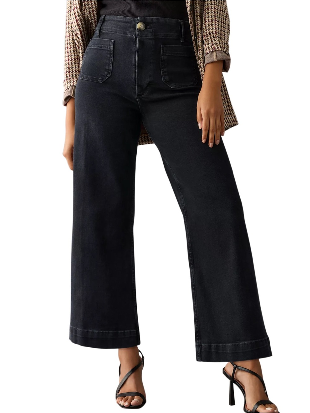 Anthropologie Maeve Colette High-Rise Crop Wide-Leg Jeans